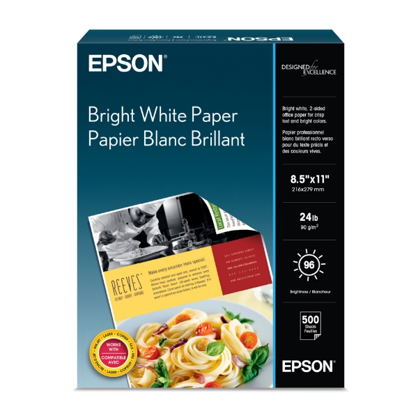 	EPSON Premium Bright White Paper 8.5"x11" 500 Sheets