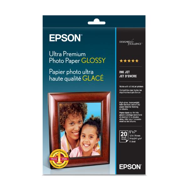 EPSON Ultra Premium Photo Paper Glossy 297gsm 5"x7" - 20 Sheets