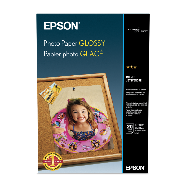 EPSON Photo Paper Glossy 13"x19" - 20 sheets