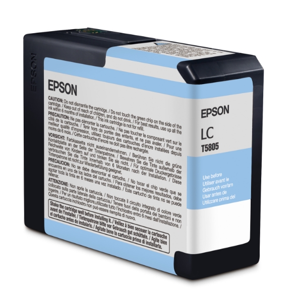 Epson T580 UltraChrome K3 Light Cyan Ink 80ml for Stylus Pro 3800, 3880 - T580500