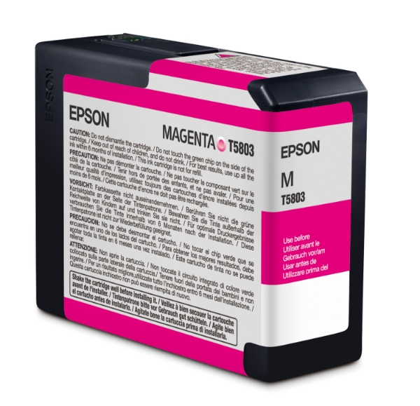 Epson T580 UltraChrome K3 Magenta Ink 80ml for Stylus Pro 3800 - T580300