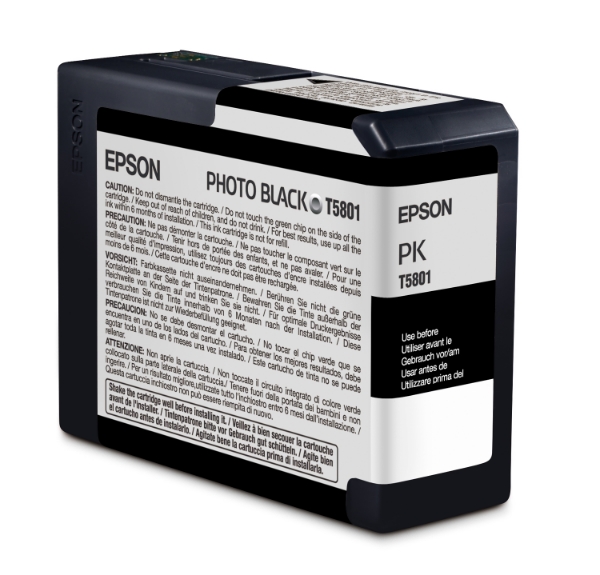 Epson T580 UltraChrome K3 Photo Black Ink 80ml for Stylus Pro 3800, 3880 - T580100