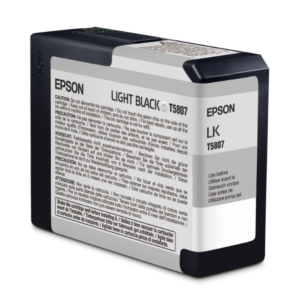 Epson T580 UltraChrome K3 Light Black Ink 80ml for Stylus Pro 3800, 3880 - T580700