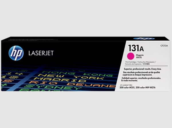 HP 131A Magenta Original LaserJet Toner Cartridge for LaserJet Pro 200 color M251, 200 color MFP M276 - CF213A