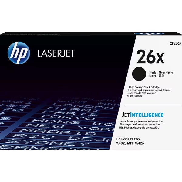 HP 26X High Yield Black Original LaserJet Toner Cartridge for M402, MFP M426 - CF226X