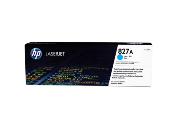 HP 827A Cyan Original LaserJet Toner Cartridge for LaserJet Enterprise flow MFP M880 - CF301A