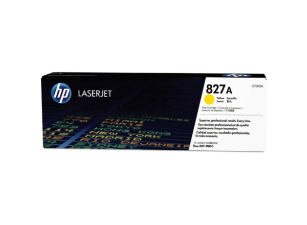 HP 827A Yellow Original LaserJet Toner Cartridge for LaserJet Enterprise flow MFP M880 - CF302A