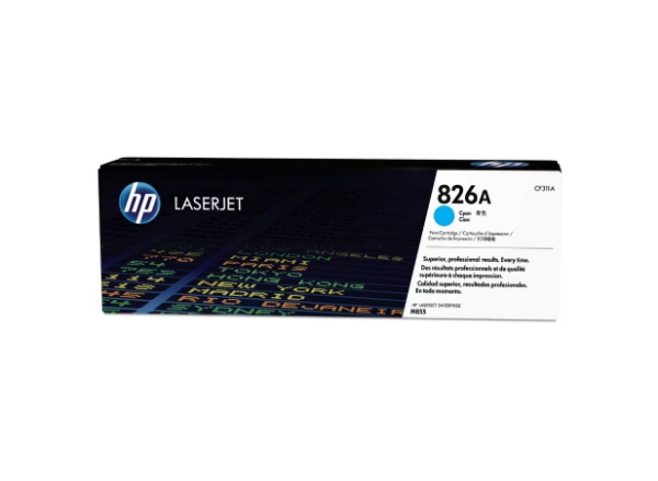 HP 826A Cyan Original LaserJet Toner Cartridge for LaserJet Enterprise M855 - CF311A