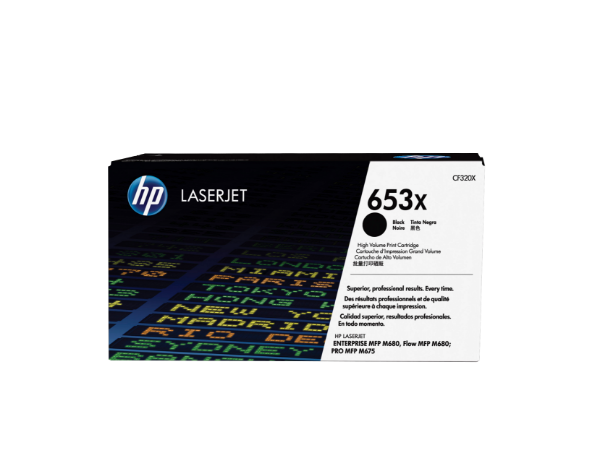 HP 653X High Yield Black Original LaserJet Toner Cartridge for LaserJet Enterprise MFP M680, Flow MFP M680, PRO MFP M675 - CF320X