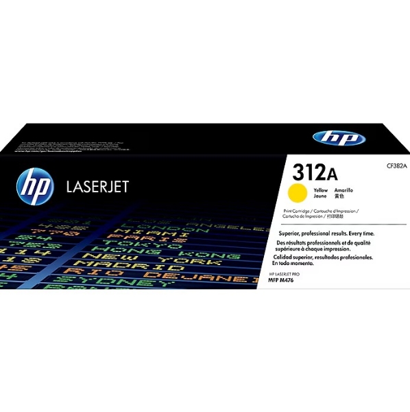 HP 312A Yellow Original LaserJet Toner Cartridge for MFP M476 - CF382A