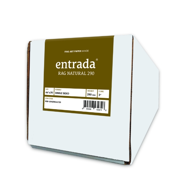 Moab Entrada Rag Natural 290gsm 24"x75' Roll 3" Core