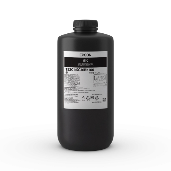 Epson UltraChrome T52C Black UV Ink 1L Bottle for SureColor V4000