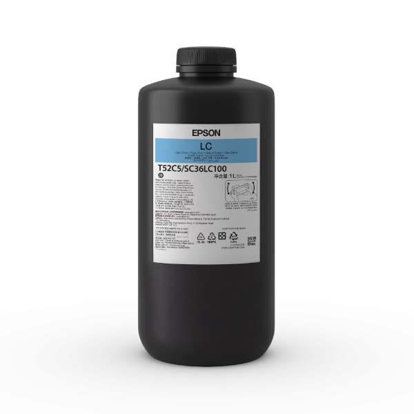 Epson UltraChrome T52C Light Cyan UV Ink 1L Bottle for SureColor V4000