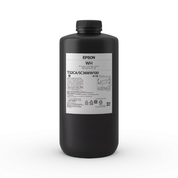 Epson UltraChrome T52C White UV Ink 1L Bottle for SureColor V4000