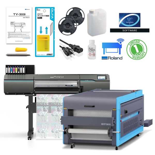 Roland TY-300i 30" Direct-to-Film (DTF) Commercial Printer with RDTFS800 Shaker/Oven Combo