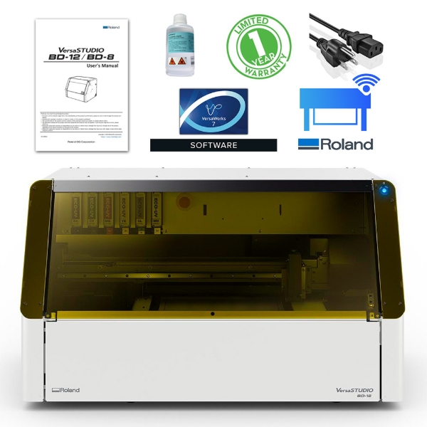 Roland VersaSTUDIO BD-12 13"x9" Desktop UV Flatbed Printer with White Ink