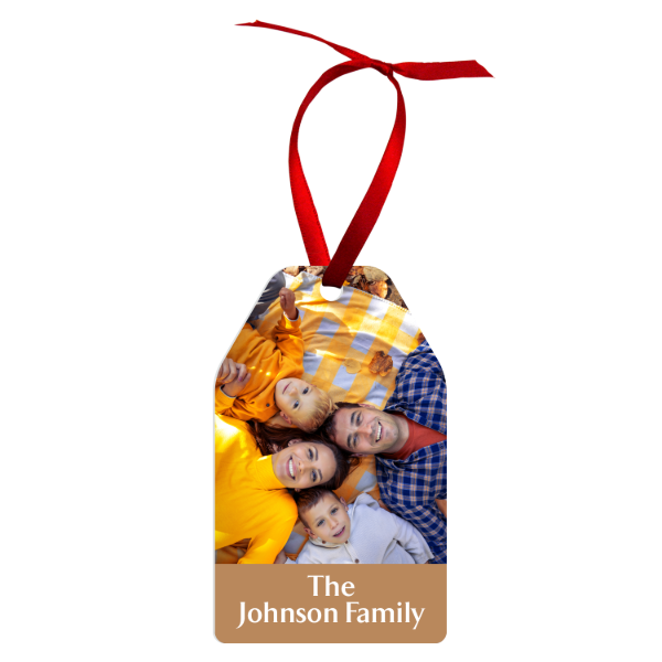 Unisub Aluminum Gift Tag Ornaments 2-Sided 4”x2.45" (0.045" thick) - 50 pieces