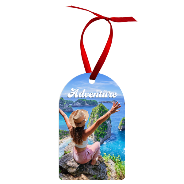 Unisub Aluminum Rounded Gift Tag Ornaments 2-Sided 4”x2.45" (0.045" thick) - 50 pieces