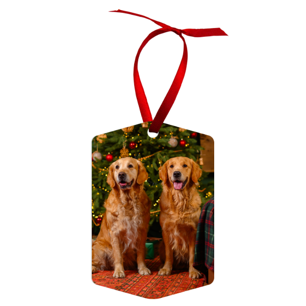Unisub Aluminum Angled Gift Tag Ornaments 2-Sided 4”x2.75" (0.045" thick) - 50 pieces