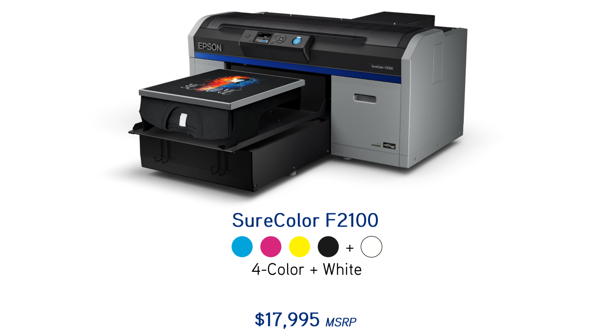 Epson Surecolor F2100 W Dtg Direct To Garment Printer For Darker